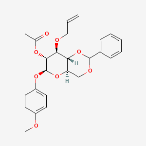 molecular formula C25H28O8 B1517133 4-Methoxyphenyl 2-O-Acetyl-3-O-allyl-4,6-O-benzylidene-beta-D-glucopyranoside CAS No. 1477956-18-5