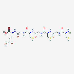 molecular formula C20H33N7O10S3 B15171382 L-Cysteinylglycyl-L-cysteinylglycyl-L-cysteinylglycyl-L-glutamic acid CAS No. 918412-65-4