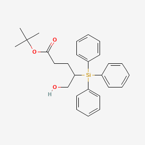molecular formula C27H32O3Si B15171413 tert-Butyl 5-hydroxy-4-(triphenylsilyl)pentanoate CAS No. 918422-64-7