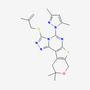 molecular formula C21H24N6OS2 B15171419 C21H24N6OS2 