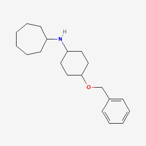 molecular formula C20H31NO B15171455 N-[4-(Benzyloxy)cyclohexyl]cycloheptanamine CAS No. 920280-73-5