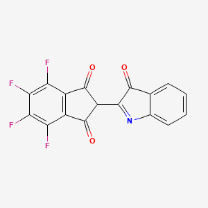 molecular formula C17H5F4NO3 B15171537 4,5,6,7-Tetrafluoro-2-(3-oxo-3H-indol-2-yl)-1H-indene-1,3(2H)-dione CAS No. 918621-13-3
