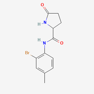molecular formula C12H13BrN2O2 B15171565 N-(2-bromo-4-methylphenyl)-5-oxoprolinamide 
