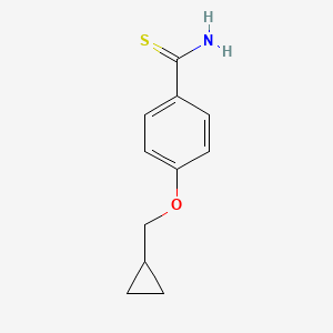 molecular formula C11H13NOS B1517157 4-(Cyclopropylmethoxy)benzene-1-carbothioamide CAS No. 1019568-41-2