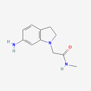 molecular formula C11H15N3O B1517158 2-(6-amino-2,3-dihydro-1H-indol-1-yl)-N-methylacetamide CAS No. 1019555-45-3
