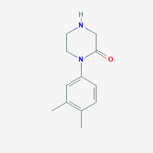 molecular formula C12H16N2O B15171589 1-(3,4-Dimethyl-phenyl)-piperazin-2-one 