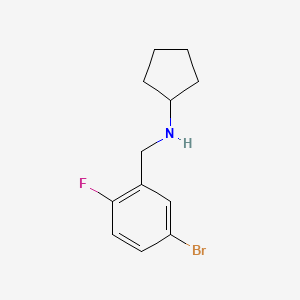 molecular formula C12H15BrFN B1517159 N-(5-溴-2-氟苄基)环戊胺 CAS No. 1019532-16-1
