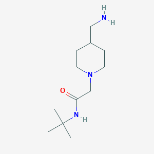 molecular formula C12H25N3O B1517162 2-[4-(aminomethyl)piperidin-1-yl]-N-tert-butylacetamide CAS No. 1019340-98-7