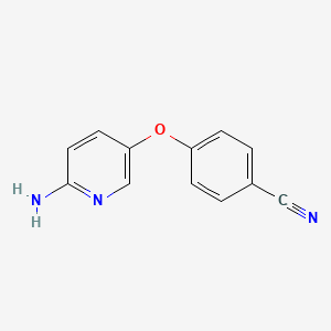 molecular formula C12H9N3O B1517167 4-[(6-Aminopyridin-3-yl)oxy]benzonitrile CAS No. 672945-88-9