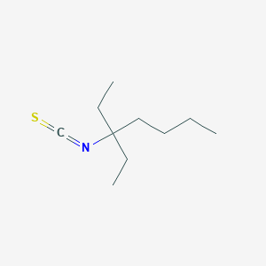 molecular formula C10H19NS B15171683 3-Ethyl-3-isothiocyanatoheptane CAS No. 919474-69-4
