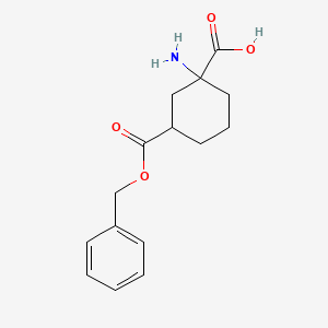 molecular formula C15H19NO4 B15171700 3-Cbz-aminocyclohexanecarboxylic acid 