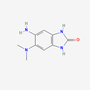 molecular formula C9H12N4O B1517175 5-amino-6-(dimethylamino)-1,3-dihydro-2H-benzimidazol-2-one CAS No. 1159693-55-6