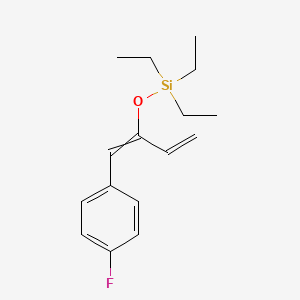 molecular formula C16H23FOSi B15171790 Triethyl{[1-(4-fluorophenyl)buta-1,3-dien-2-yl]oxy}silane CAS No. 920025-39-4