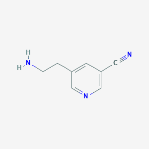 molecular formula C8H9N3 B15171803 5-(2-Aminoethyl)nicotinonitrile 