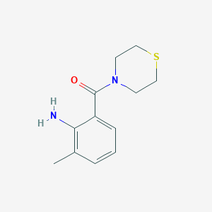 molecular formula C12H16N2OS B1517184 2-Methyl-6-(thiomorpholine-4-carbonyl)aniline CAS No. 1042776-39-5