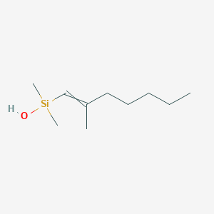 molecular formula C10H22OSi B15171841 Dimethyl(2-methylhept-1-EN-1-YL)silanol CAS No. 921224-24-0
