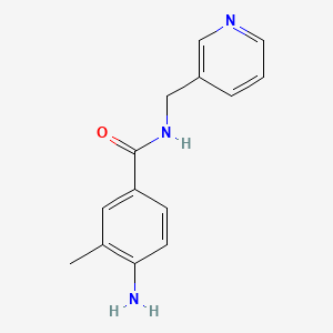 molecular formula C14H15N3O B1517186 4-Amino-3-methyl-N-(3-pyridylmethyl)benzamide CAS No. 1018564-07-2