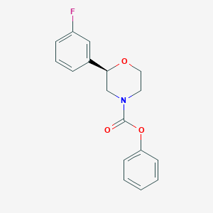 molecular formula C17H16FNO3 B15171861 Phenyl (2r)-2-(3-fluorophenyl)morpholine-4-carboxylate CAS No. 920802-67-1