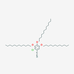 molecular formula C44H77ClO3 B15171872 2-Chloro-3,4,5-tris(dodecyloxy)-1-ethynylbenzene CAS No. 921229-85-8