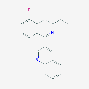 molecular formula C21H19FN2 B15171899 3-(3-Ethyl-5-fluoro-4-methyl-3,4-dihydroisoquinolin-1-yl)quinoline CAS No. 919786-43-9