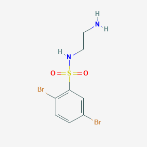 molecular formula C8H10Br2N2O2S B1517191 N-(2-aminoethyl)-2,5-dibromobenzene-1-sulfonamide CAS No. 1039858-71-3