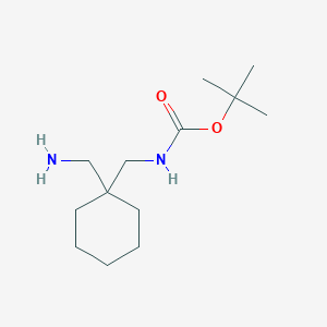 molecular formula C13H26N2O2 B15171933 Carbamic acid, N-[[1-(aminomethyl)cyclohexyl]methyl]-, 1,1-dimethylethyl ester 
