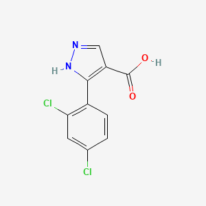 molecular formula C10H6Cl2N2O2 B1517194 5-(2,4-dichlorophenyl)-1H-pyrazole-4-carboxylic acid CAS No. 1152543-53-7