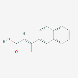 molecular formula C14H12O2 B1517195 2-Butenoic acid, 3-(2-naphthalenyl)-, (2E)- CAS No. 565190-69-4