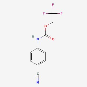 molecular formula C10H7F3N2O2 B1517199 2,2,2-三氟乙基4-氰基苯基氨基甲酸酯 CAS No. 1000932-40-0