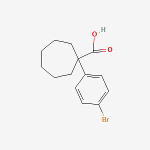 1-(4-Bromophenyl)cycloheptane-1-carboxylic acid