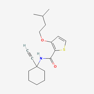 molecular formula C18H25NO2S B15172006 N-(1-ethynylcyclohexyl)-3-(3-methylbutoxy)thiophene-2-carboxamide CAS No. 918136-04-6