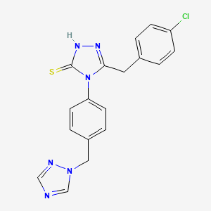 molecular formula C18H15ClN6S B15172026 C18H15ClN6S 