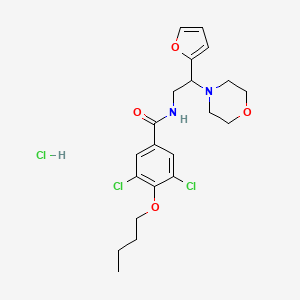molecular formula C21H27Cl3N2O4 B15172035 C21H27Cl3N2O4 