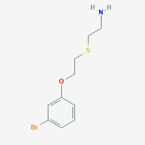 molecular formula C10H14BrNOS B1517204 1-{2-[(2-Aminoethyl)sulfanyl]ethoxy}-3-bromobenzene CAS No. 1082443-87-5