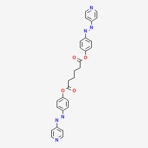 molecular formula C28H24N6O4 B15172042 Bis{4-[(E)-(pyridin-4-yl)diazenyl]phenyl} hexanedioate CAS No. 919102-07-1