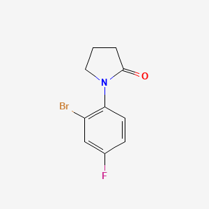 molecular formula C10H9BrFNO B1517206 1-(2-Bromo-4-fluorophenyl)pyrrolidin-2-one CAS No. 1037150-18-7