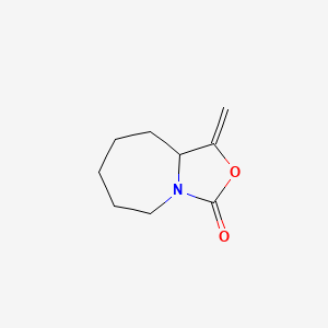 molecular formula C9H13NO2 B15172079 1H,3H-Oxazolo[3,4-a]azepin-3-one, hexahydro-1-methylene- CAS No. 918423-14-0