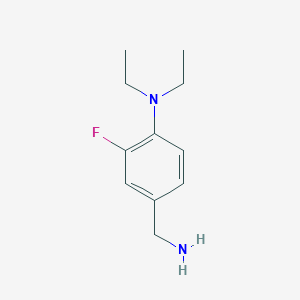 molecular formula C11H17FN2 B1517208 4-(氨甲基)-N,N-二乙基-2-氟苯胺 CAS No. 1039868-26-2