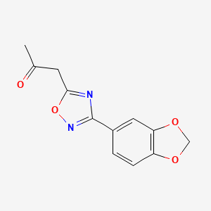 molecular formula C12H10N2O4 B1517213 1-[3-(2H-1,3-benzodioxol-5-yl)-1,2,4-oxadiazol-5-yl]propan-2-one CAS No. 1000932-94-4