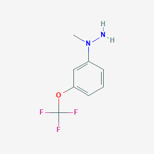 molecular formula C8H9F3N2O B15172137 1-Methyl-1-[3-(trifluoromethoxy)phenyl]hydrazine CAS No. 935455-30-4
