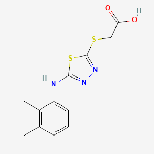 molecular formula C12H13N3O2S2 B1517216 2-({5-[(2,3-Dimethylphenyl)amino]-1,3,4-thiadiazol-2-yl}sulfanyl)acetic acid CAS No. 1039810-14-4