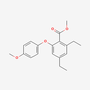 molecular formula C19H22O4 B15172168 Methyl 2,4-diethyl-6-(4-methoxyphenoxy)benzoate CAS No. 917592-94-0