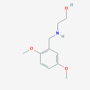 molecular formula C11H17NO3 B1517217 2-{[(2,5-Dimethoxyphenyl)methyl]amino}ethan-1-ol CAS No. 40171-90-2