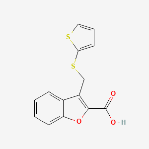 3-[(Thiophen-2-ylsulfanyl)methyl]-1-benzofuran-2-carboxylic acid