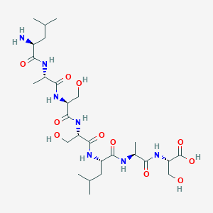 molecular formula C27H49N7O11 B15172190 L-Leucyl-L-alanyl-L-seryl-L-seryl-L-leucyl-L-alanyl-L-serine CAS No. 920520-80-5