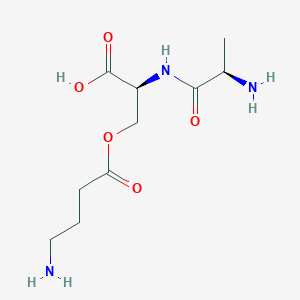 molecular formula C10H19N3O5 B15172203 D-Alanyl-O-(4-aminobutanoyl)-L-serine CAS No. 921933-77-9