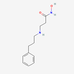 molecular formula C12H18N2O2 B15172233 N-Hydroxy-N~3~-(3-phenylpropyl)-beta-alaninamide CAS No. 919997-14-1