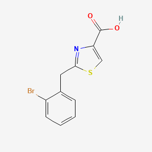 molecular formula C11H8BrNO2S B1517224 2-[(2-Bromophenyl)methyl]-1,3-thiazole-4-carboxylic acid CAS No. 1086380-14-4
