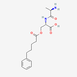 molecular formula C17H24N2O5 B15172268 D-Alanyl-O-(5-phenylpentanoyl)-L-serine CAS No. 921933-76-8
