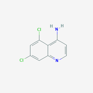 molecular formula C9H6Cl2N2 B15172270 4-Amino-5,7-dichloroquinoline CAS No. 948292-59-9